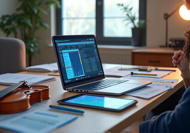 Hybrid music education technology